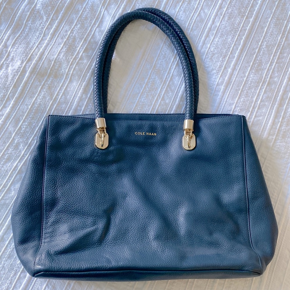 Cole Haan Blue Benson Tote - 100% Leather Exterior
